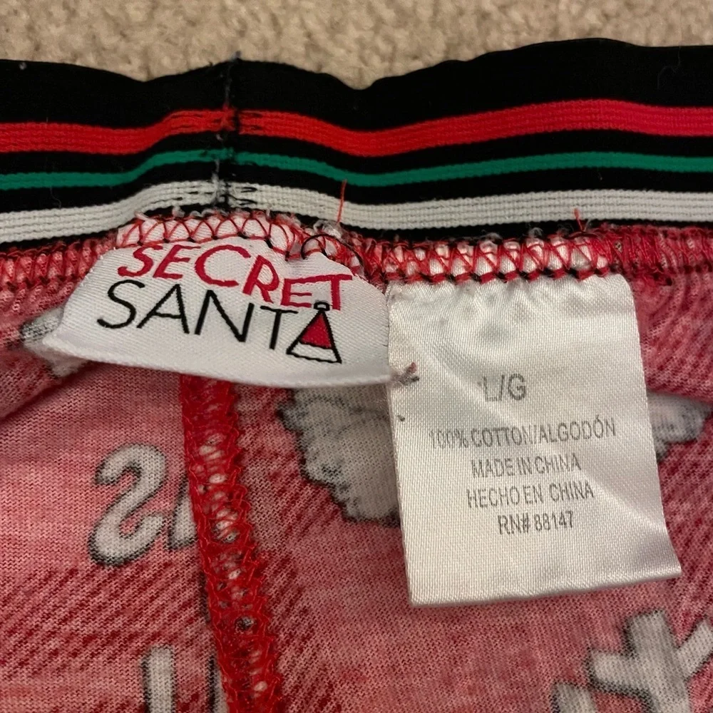 Xmas and Chill Santa Christmas Pajama Pants Size Large